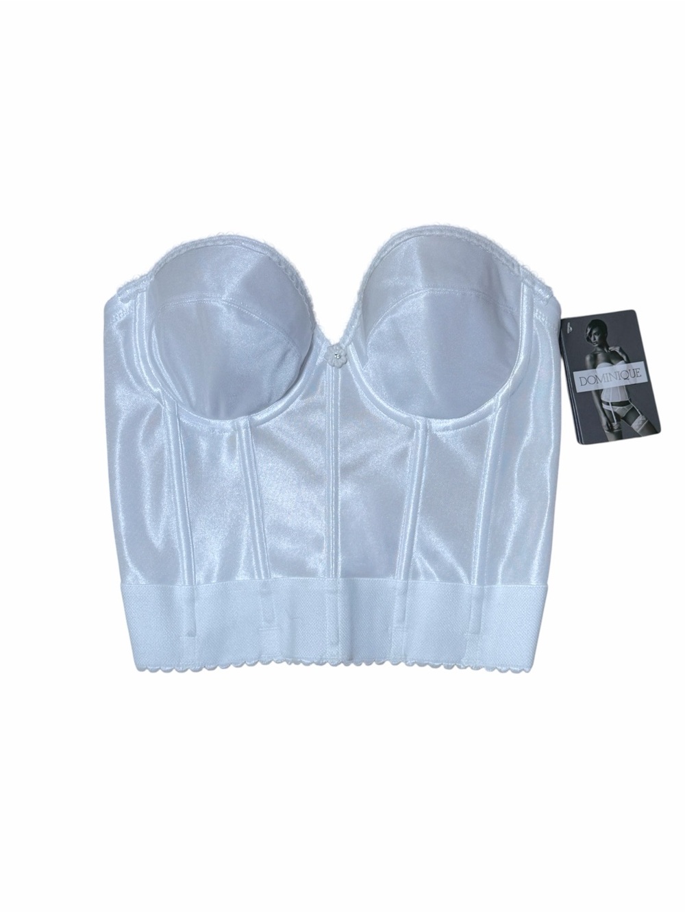 Dominique White Strapless Corset Bra Top Womens 32B